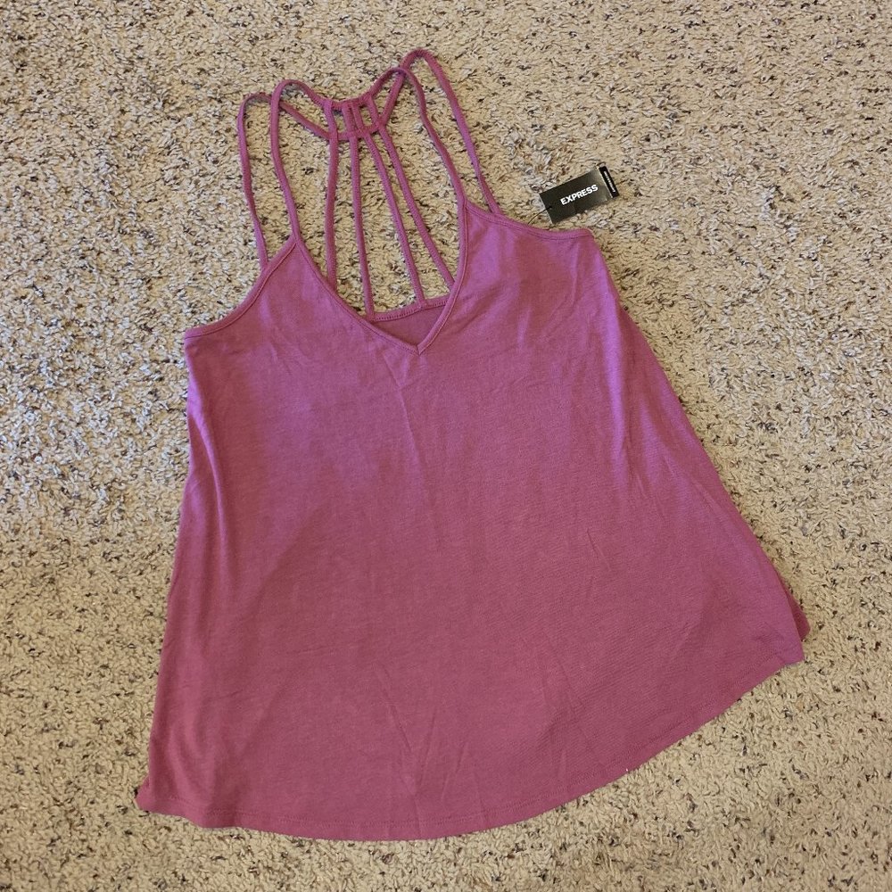 New With Tags Express Mauve Strappy Tank Top, XS